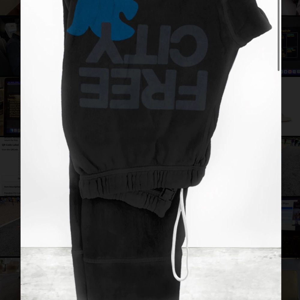FREECITY large 3/4 sweatpants